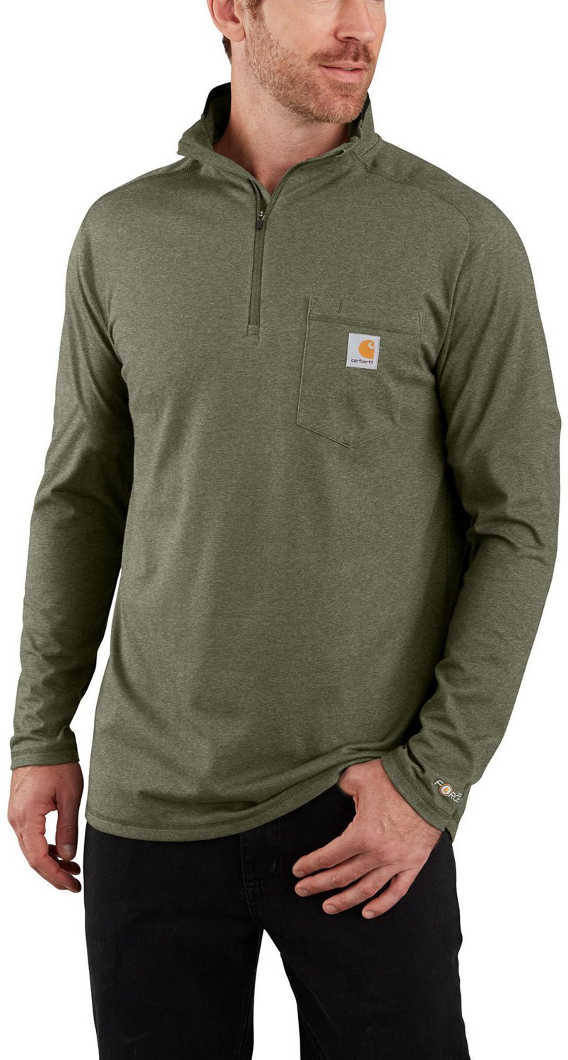 Carhartt Men's Force Relaxed Fit 1/4-Zip Pocket Long Sleeve T-shirt