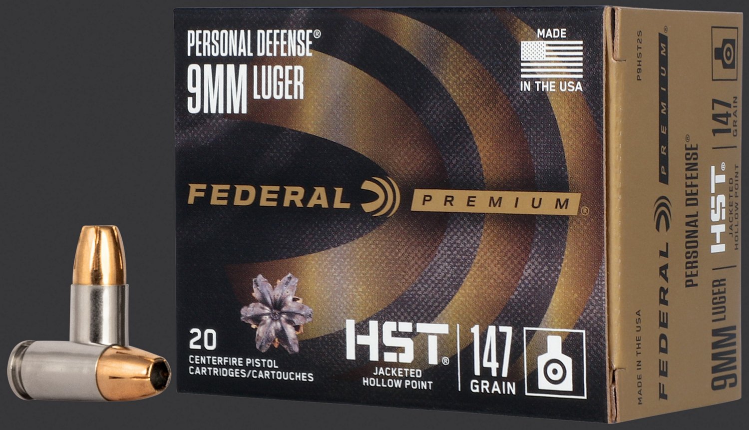 Federal Premium 9mm Luger HST 147-Grain Ammunition - 20-Rounds | Academy