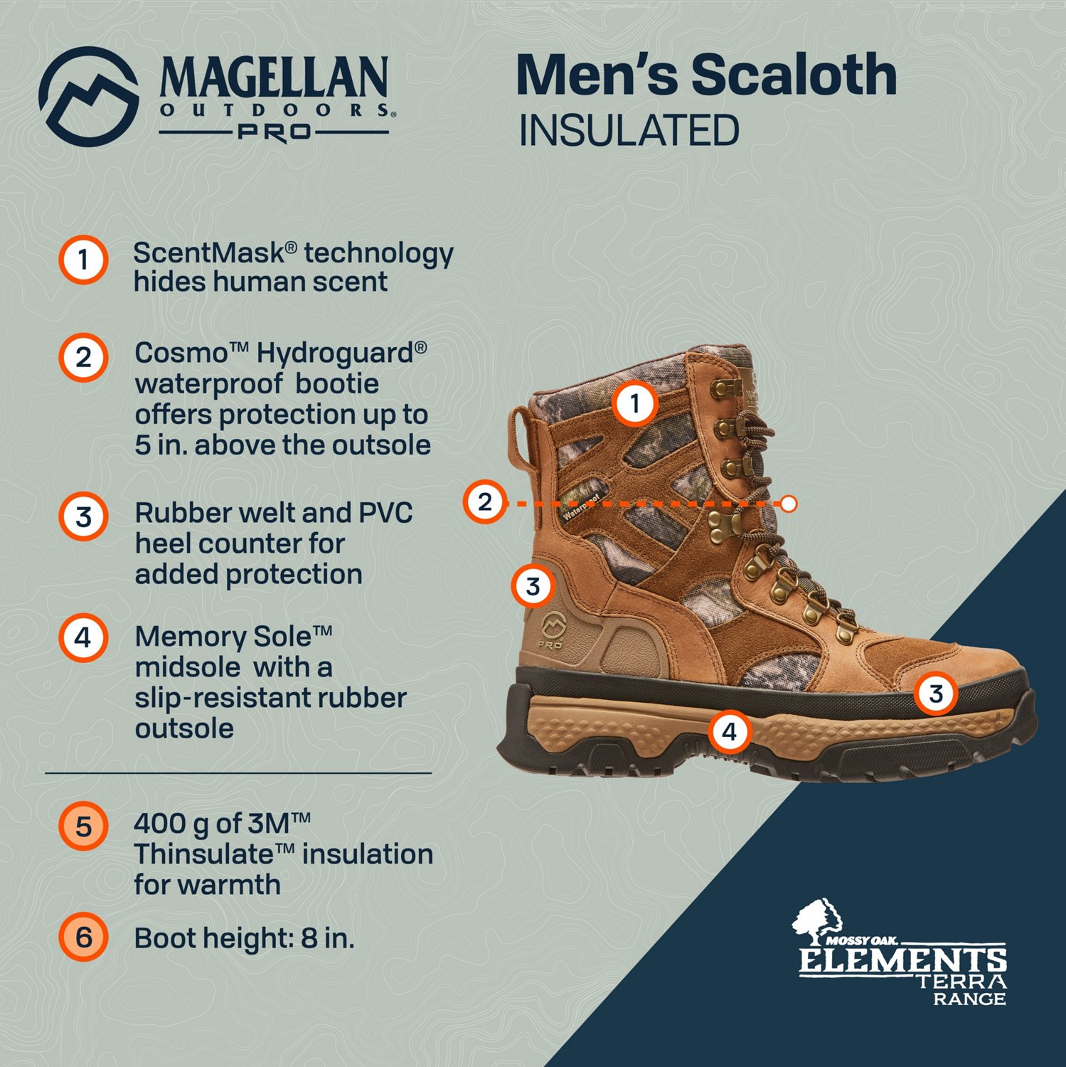 Magellan Outdoors Pro Men's Scaloth Insulated Waterproof Hunting Boots