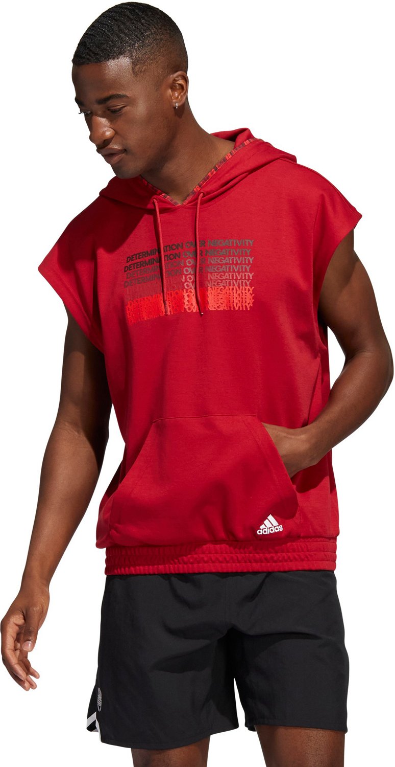 Adidas short sleeve hot sale hoodie mens