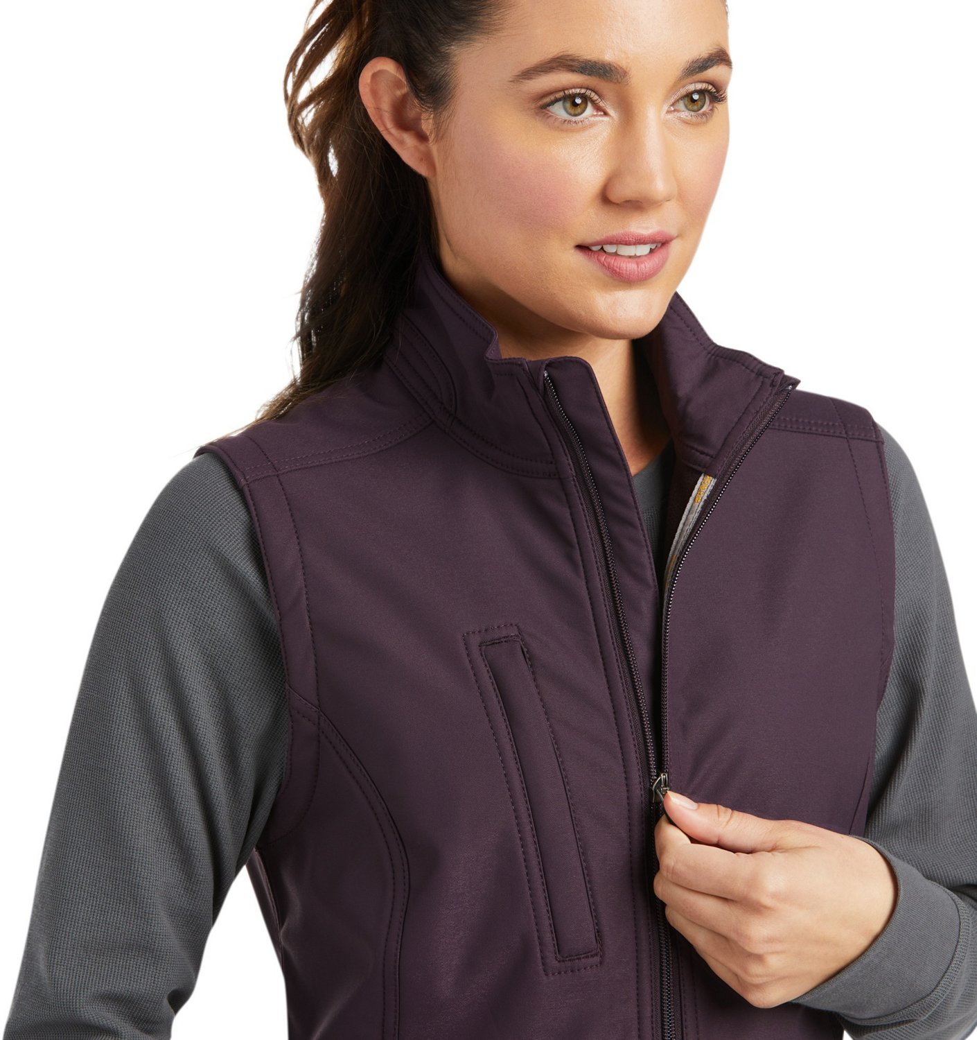Ariat Women's Rebar Stretch Canvas Softshell Vest                                                                                - view number 5