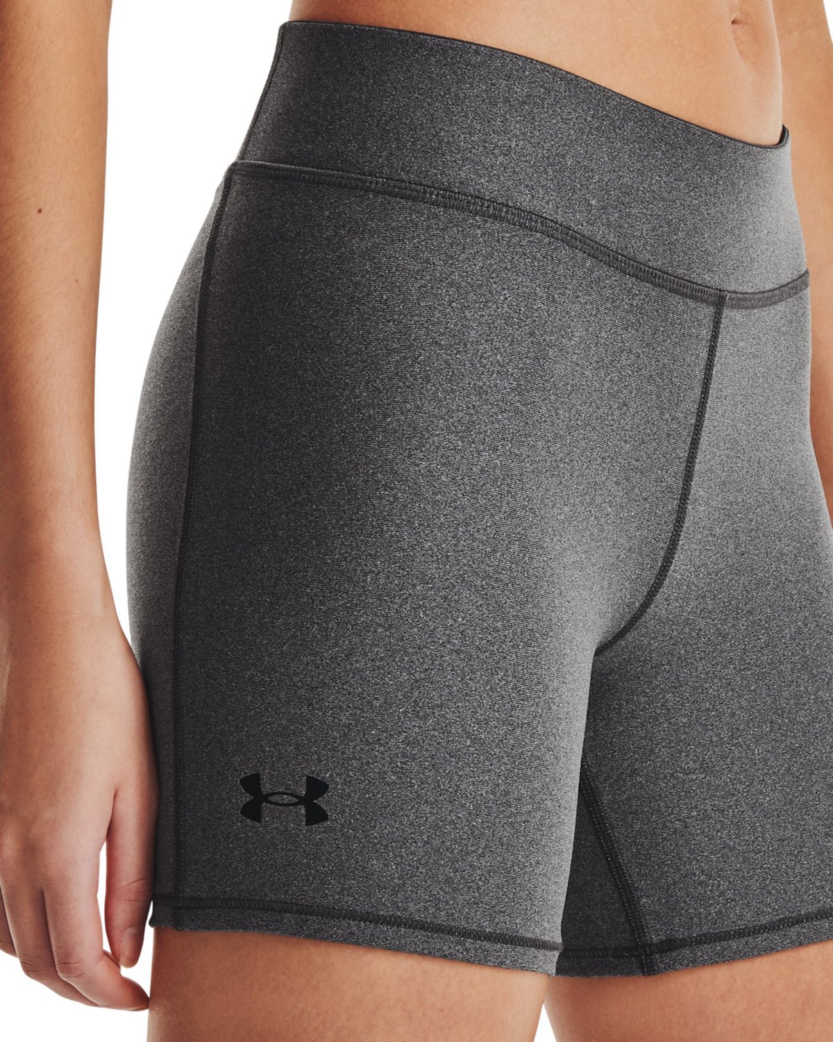Under Armour Women's HeatGear Armour Mid Rise Middy Shorts Academy