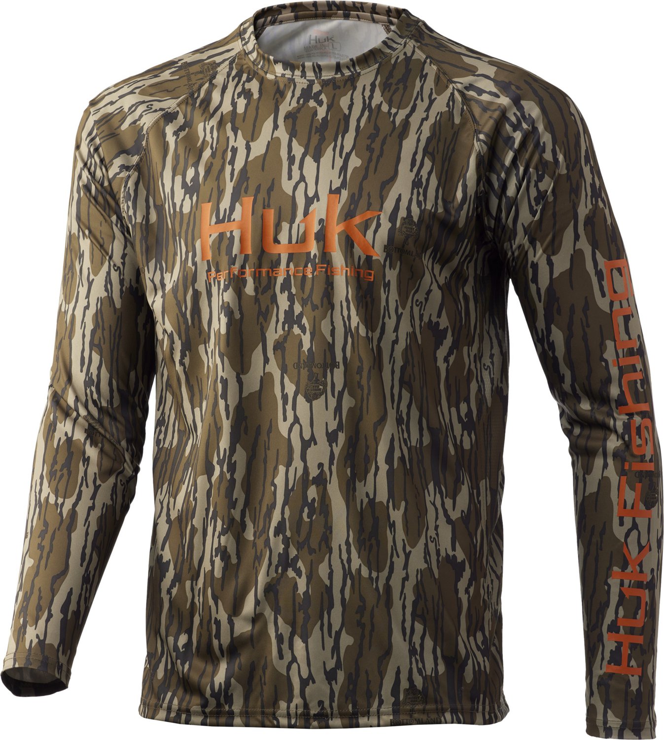 Huk Men's Pursuit Mossy Oak Bottomlands Long Sleeve Tshirt Academy