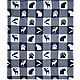 Needle & Pine 50 in x 60 in Navy Printed Coral Fleece Throw Blanket                                                              - view number 2 image