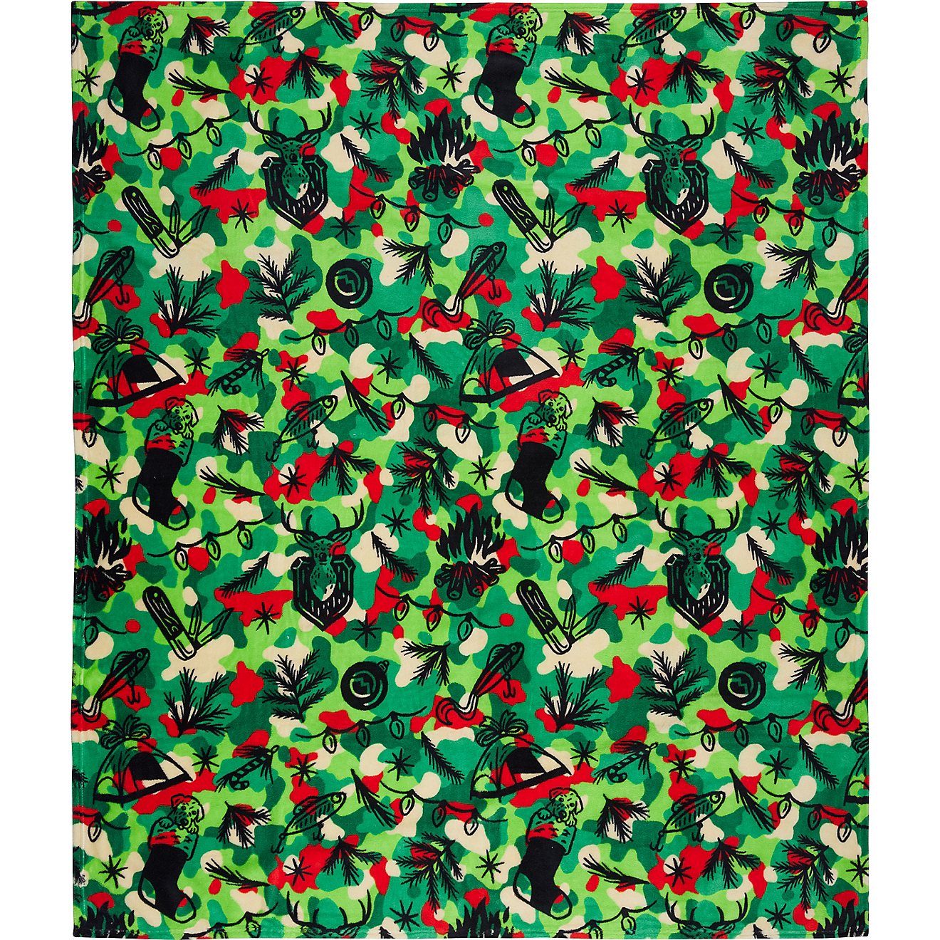 Magellan Outdoors Christmas Camo Fleece Throw Blanket                                                                            - view number 2