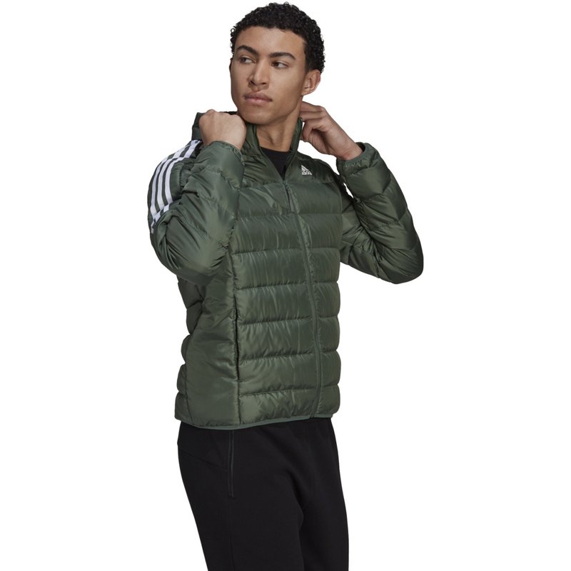 adidas Men’s Essentials Down Jacket Green Dark, 2X-Large - Men's Athletic Fleece at Academy Sports product image