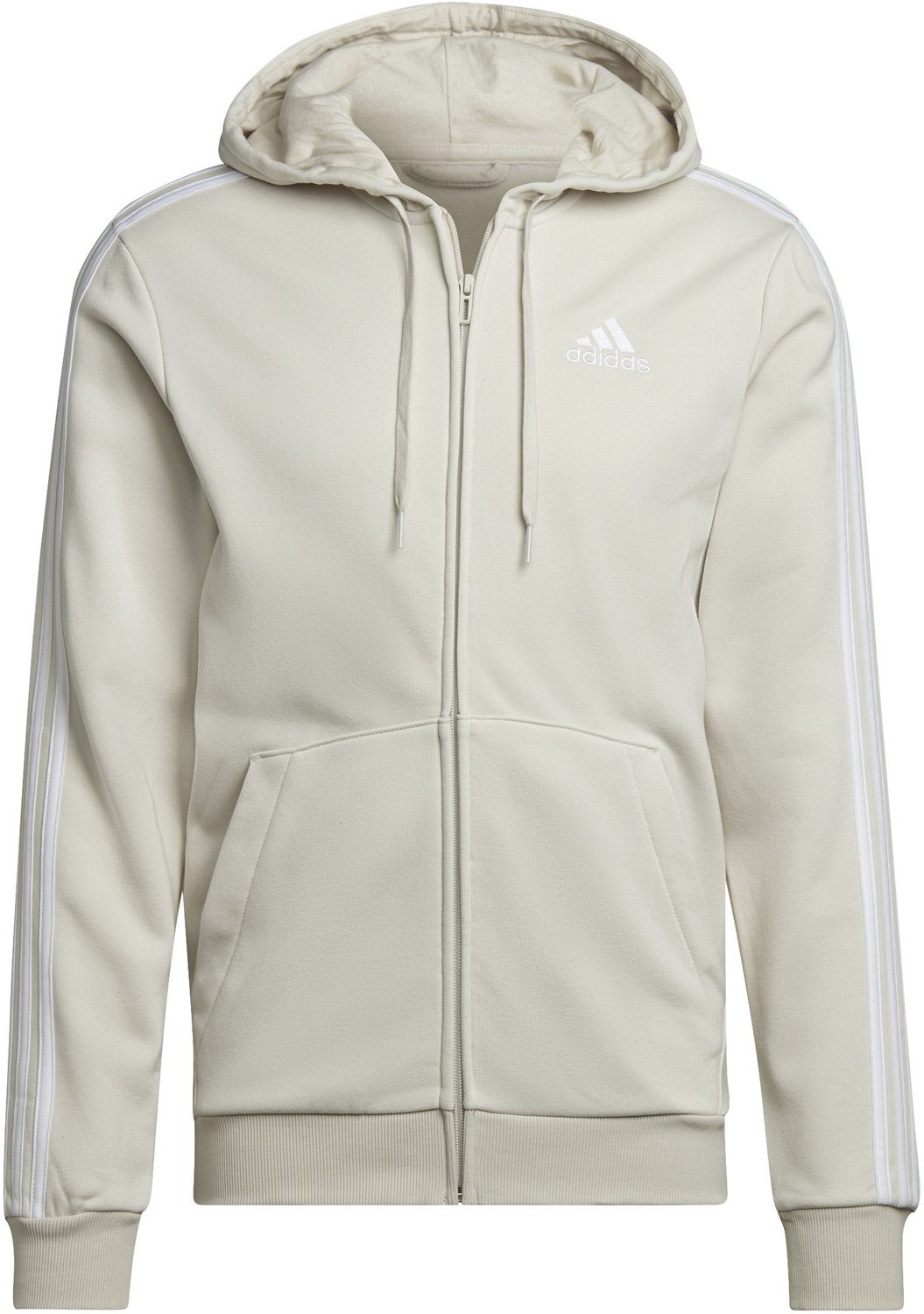 adidas Men's Essentials 3 Stripe Full-Zip Hooded Track Top - view number 6