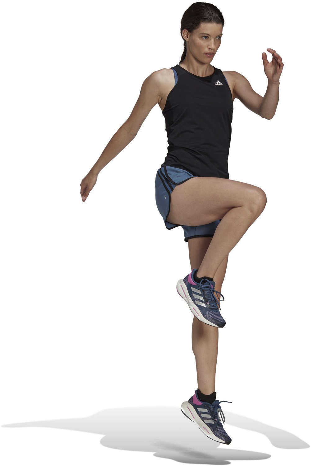 adidas Women's Marathon 20 Running Shorts 4 in Academy