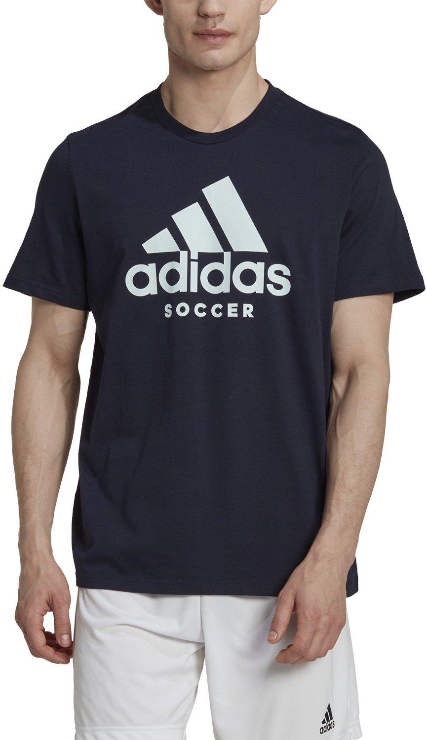 adidas Soccer Logo Tee - Grey, Men's Soccer