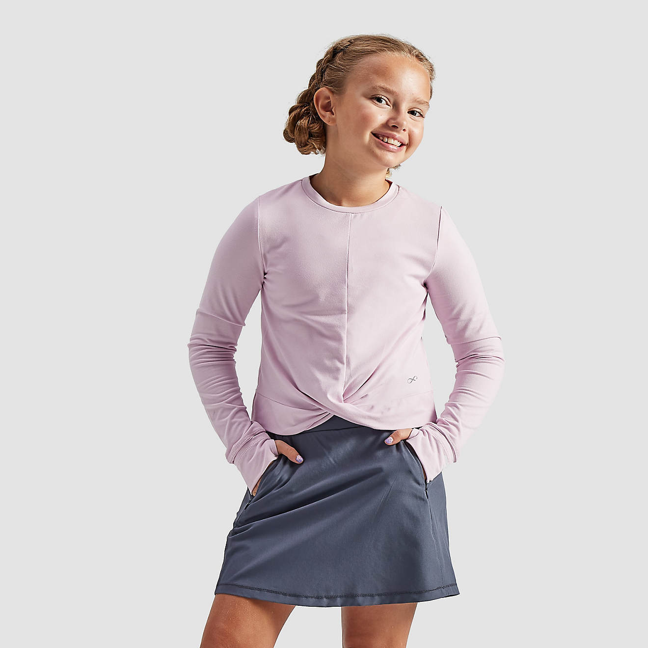 Freely Girls’ Maddy Front Twist Long Sleeve T-shirt                                                                            - view number 1