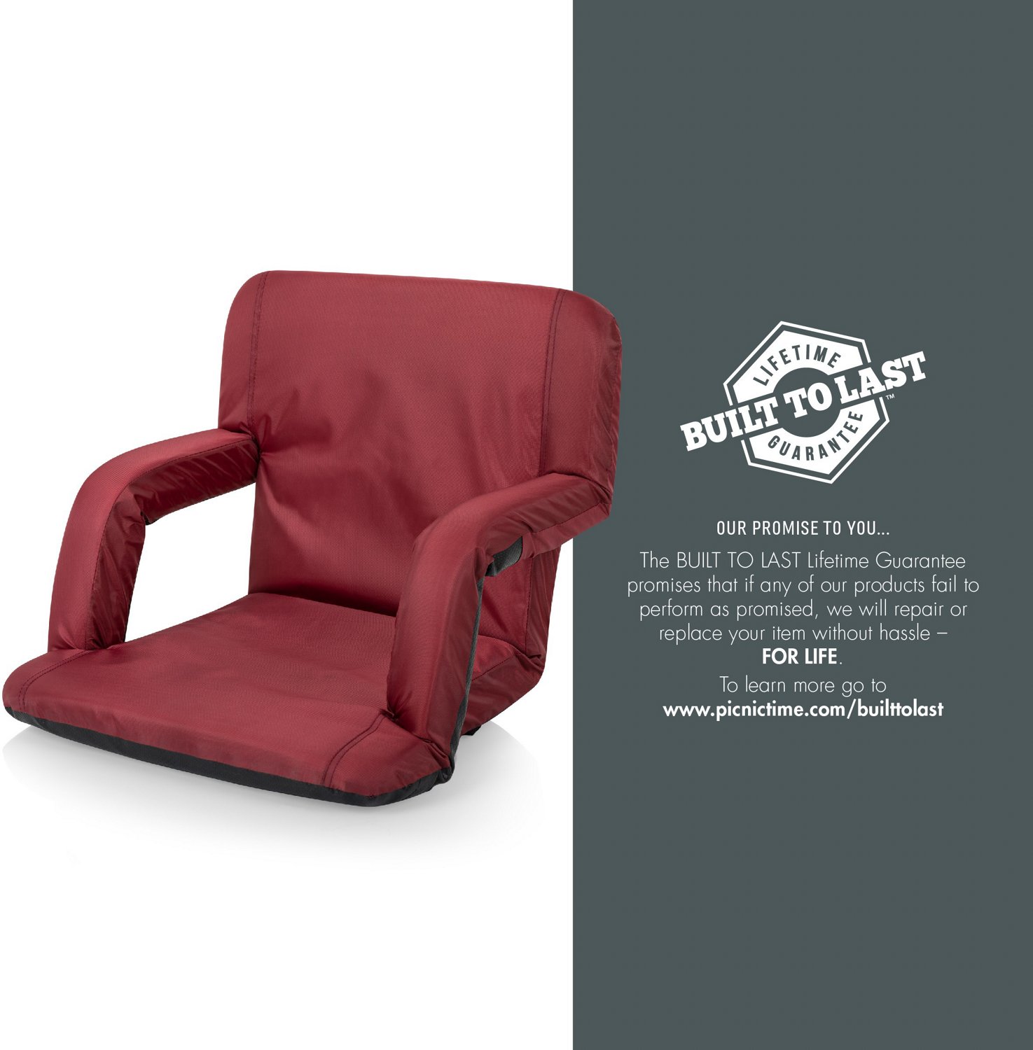 Picnic Time Ventura Portable Reclining Stadium Seat                                                                              - view number 8