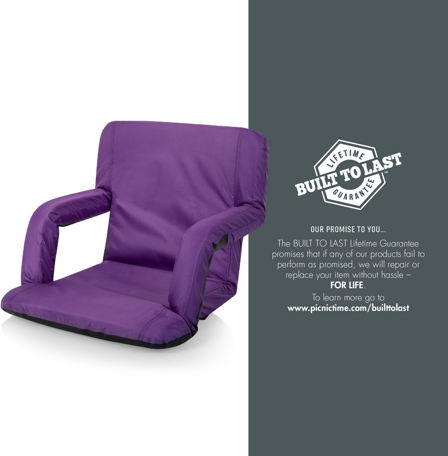 Picnic Time Ventura Portable Reclining Stadium Seat                                                                              - view number 8