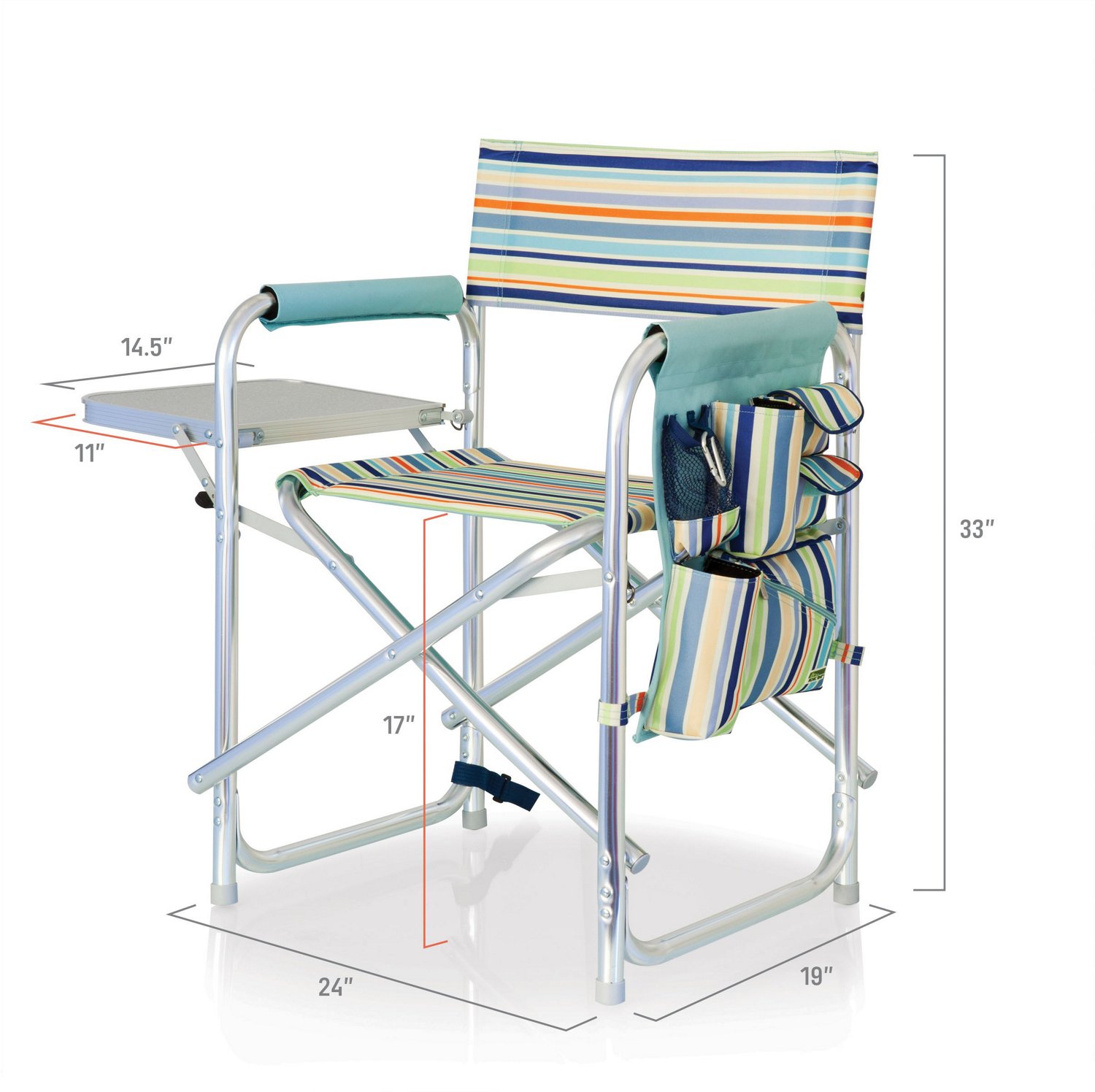 Picnic Time Stripe Collection Sports Chair