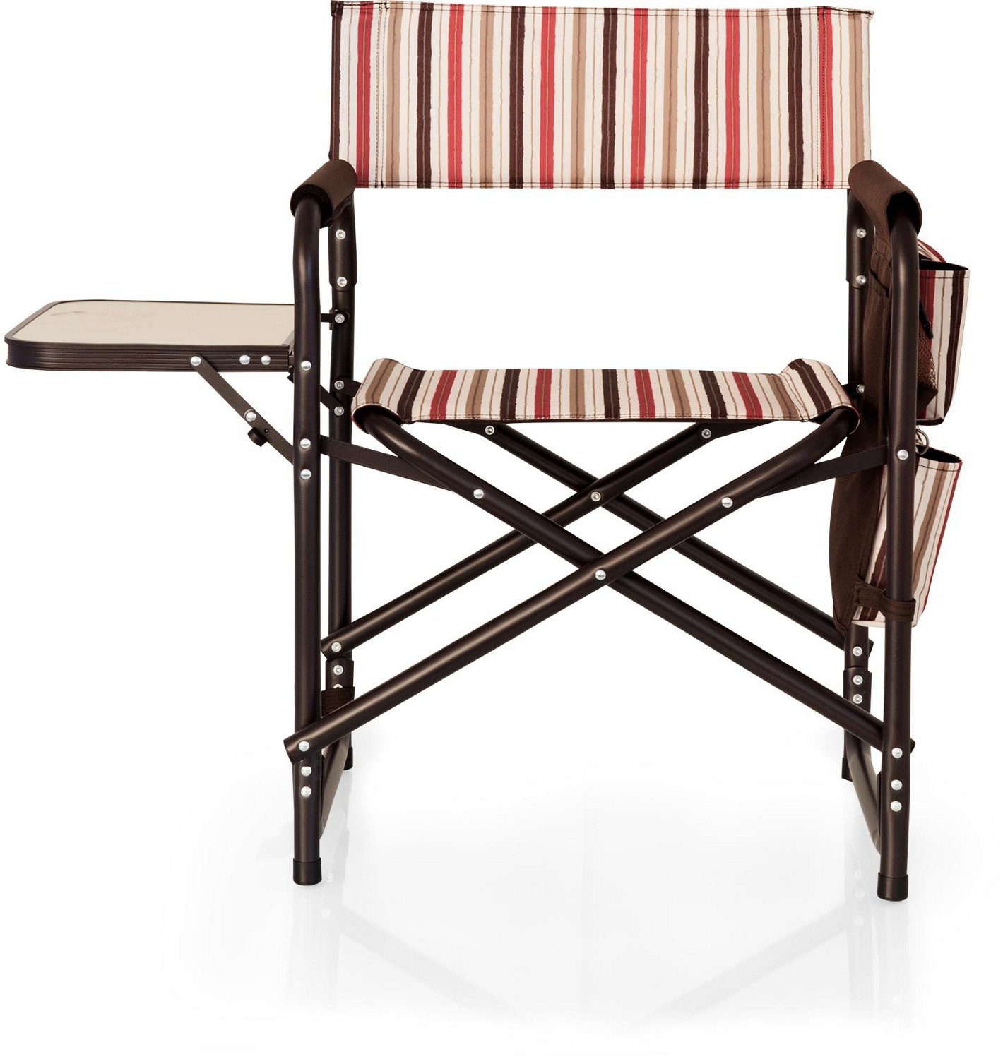 Picnic Time Stripe Collection Sports Chair Color brown-red Sansujyuku sansujyuku.com