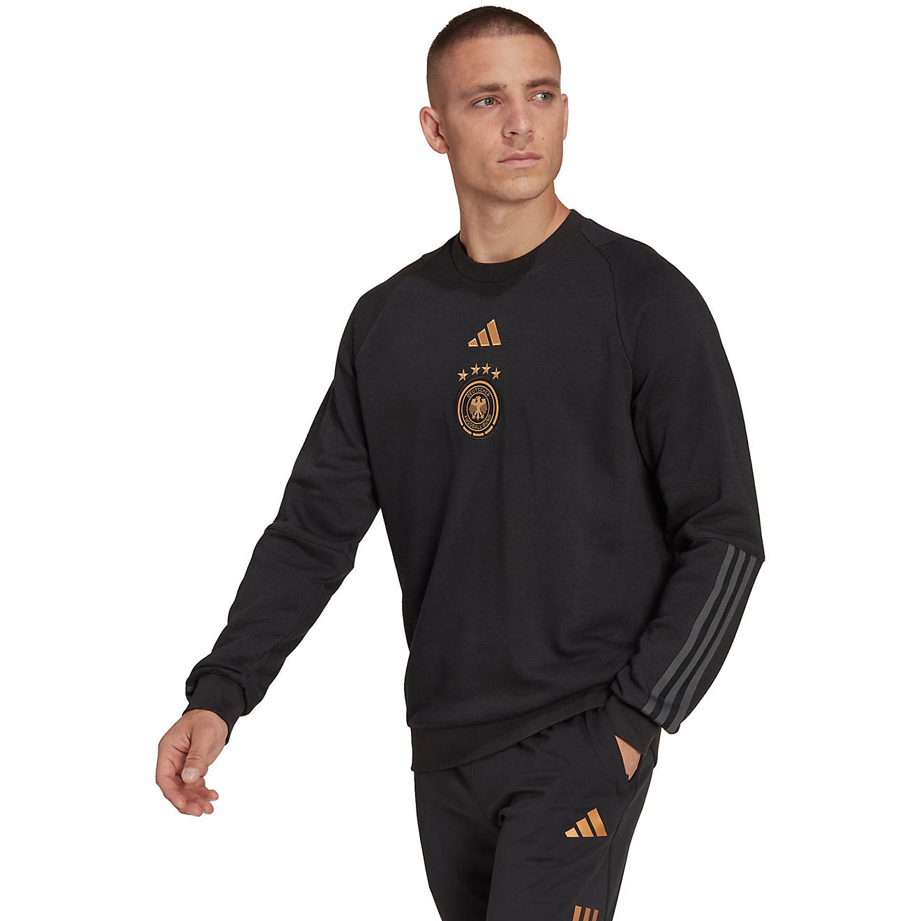 adidas Men's Germany 2022 World Cup Tiro Crew Pullover                                                                           - view number 1