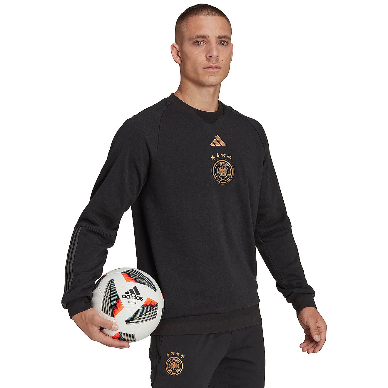 adidas Men's Germany 2022 World Cup Tiro Crew Pullover                                                                           - view number 4
