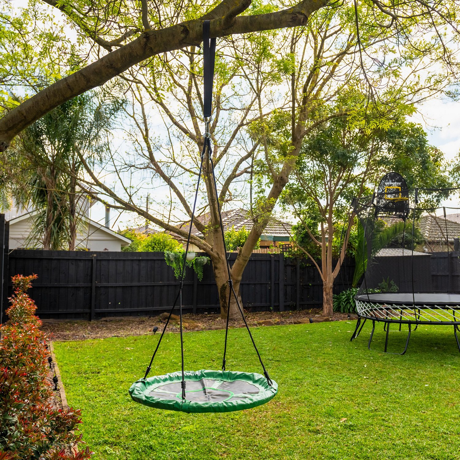 Swing Big　NF　2枚 Outdoor Metal Swing Frame with Extra Side Bars - Costway