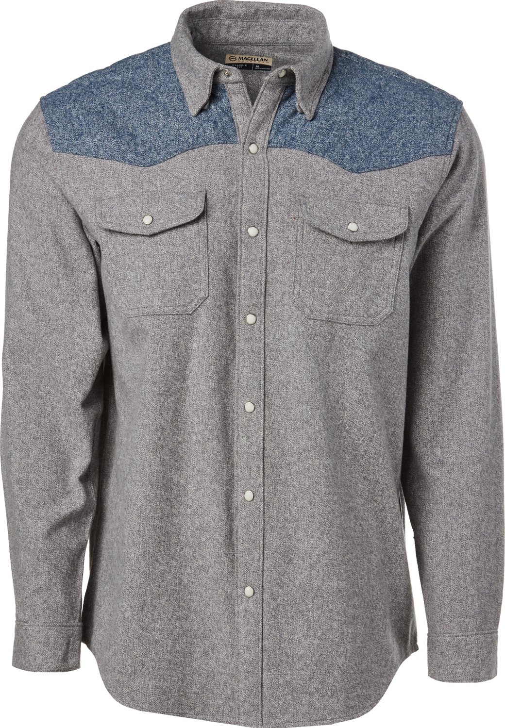 Magellan Outdoors Men's Pecos Ridge Quilted Yoke Flannel Shirt Jacket