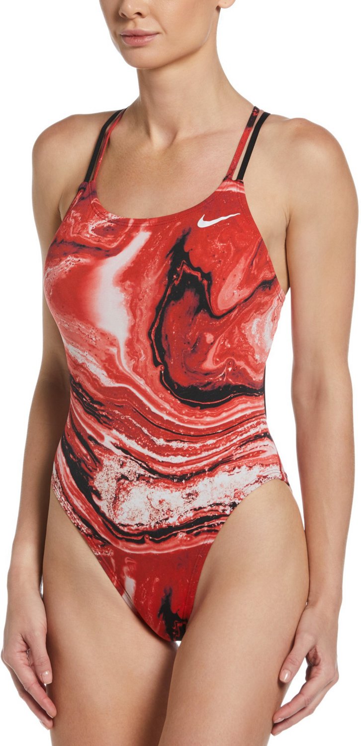 Nike Women’s Hydrastrong Crystal Wave Spiderback 1Piece Swimsuit Academy