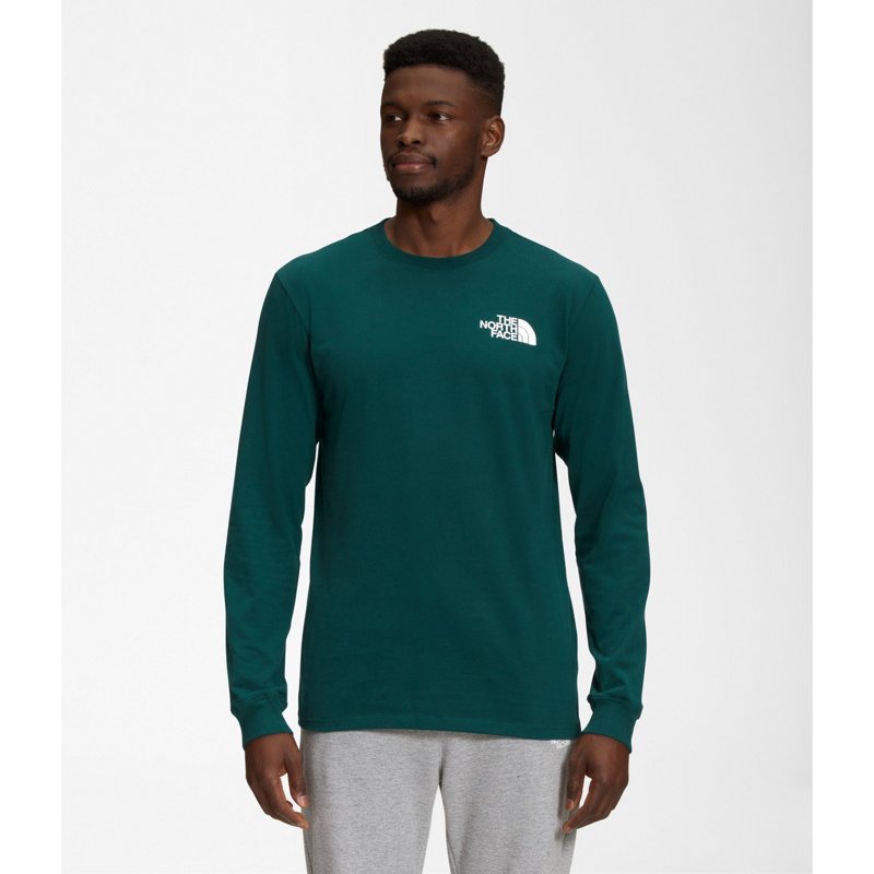 The North Face Men's Box NSE Long Sleeve T-Shirt Blue Light/Black, Small - Branded Graphic T's at Academy Sports product image