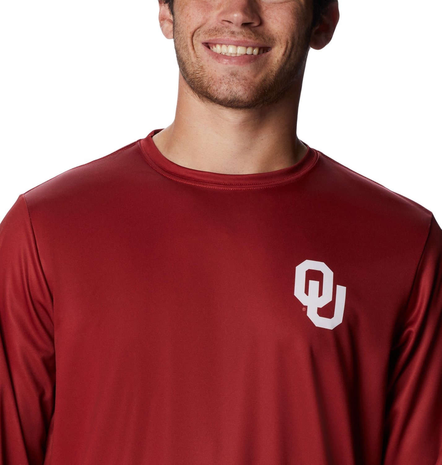 Columbia Sportswear Men's University of Oklahoma PHG Terminal Shot Long Sleeve T-shirt - view number 3
