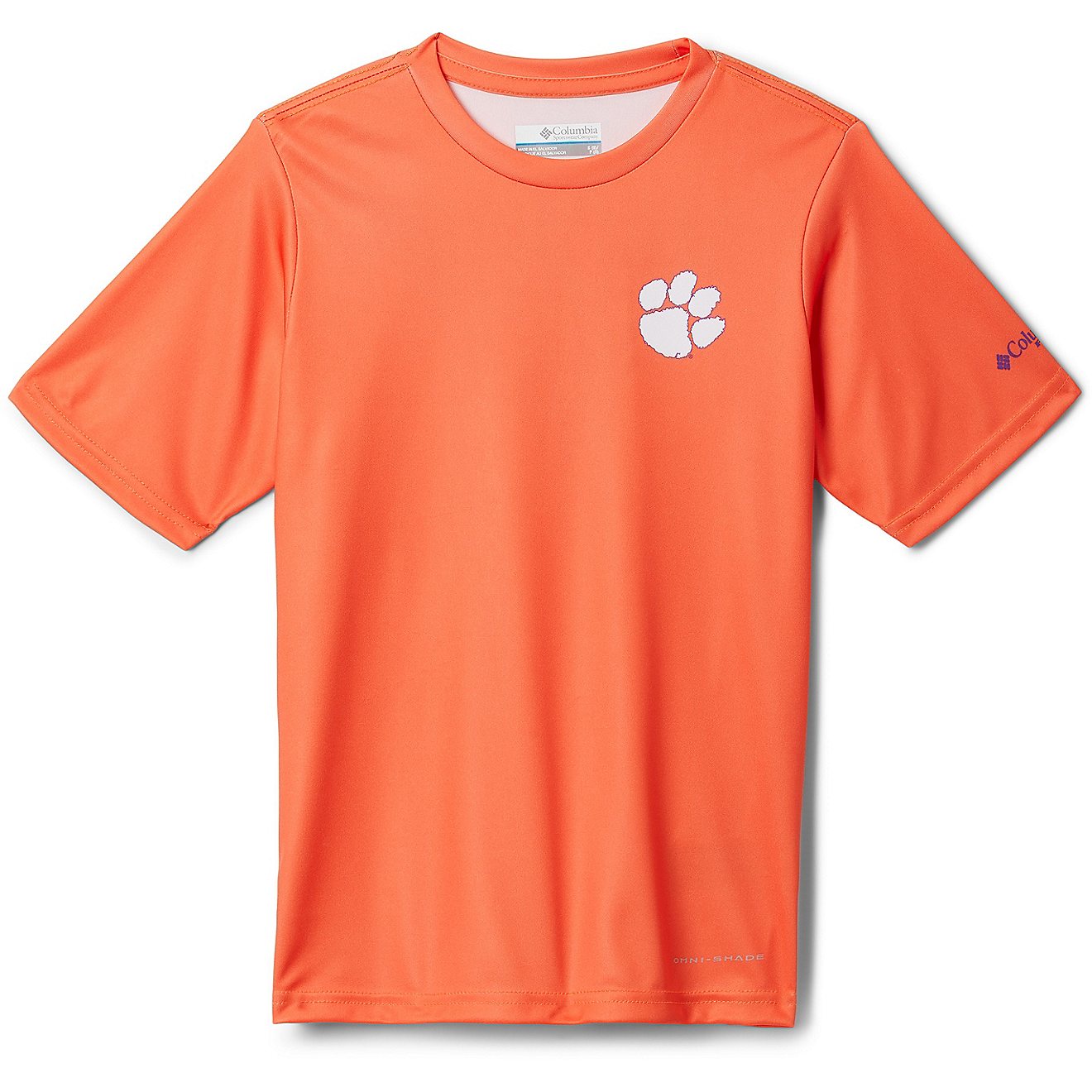 Columbia Sportswear Youth Clemson University Terminal Tackle Short Sleeve Shirt                                                  - view number 1