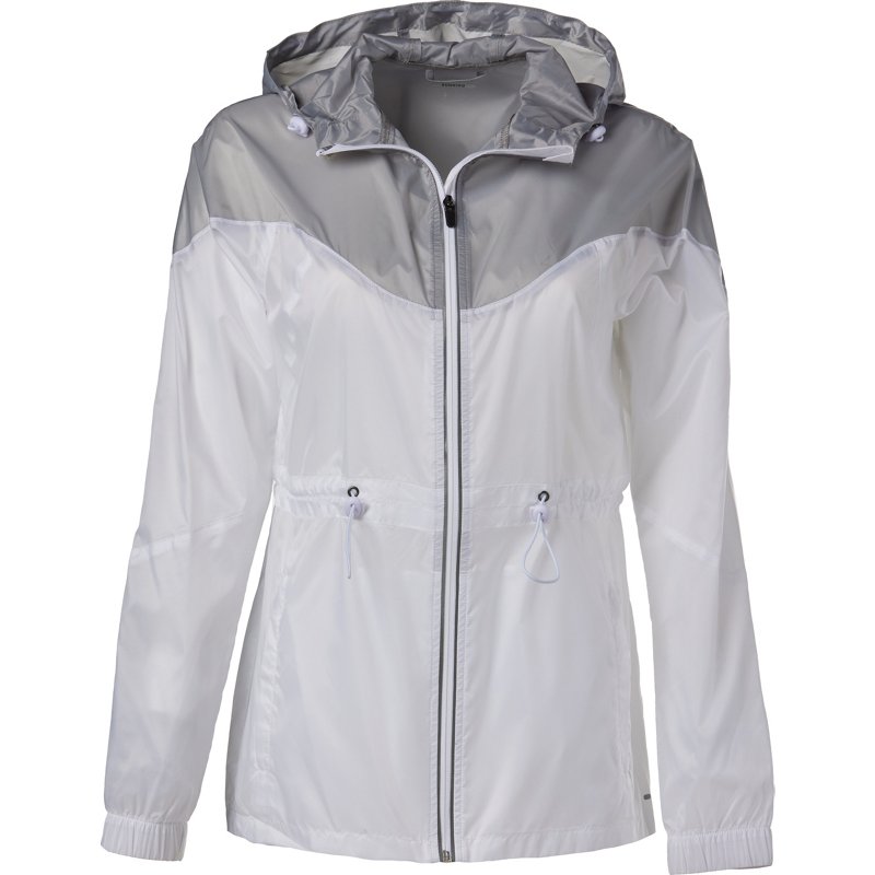 BCG Women's Run Colorblock Hooded Jacket White, Medium - Women's Running Tops at Academy Sports product image