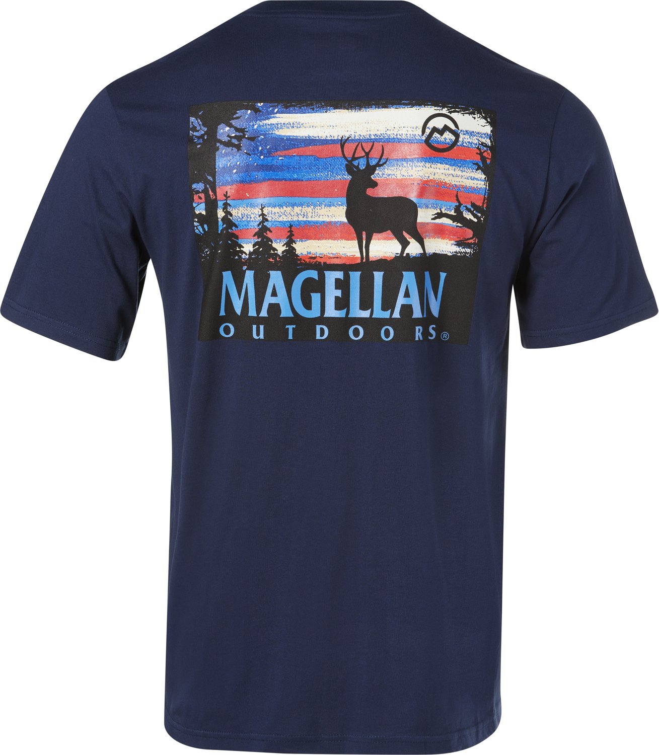 Magellan Outdoors Men’s Deer Flag Night Sky T-shirt - view number 5