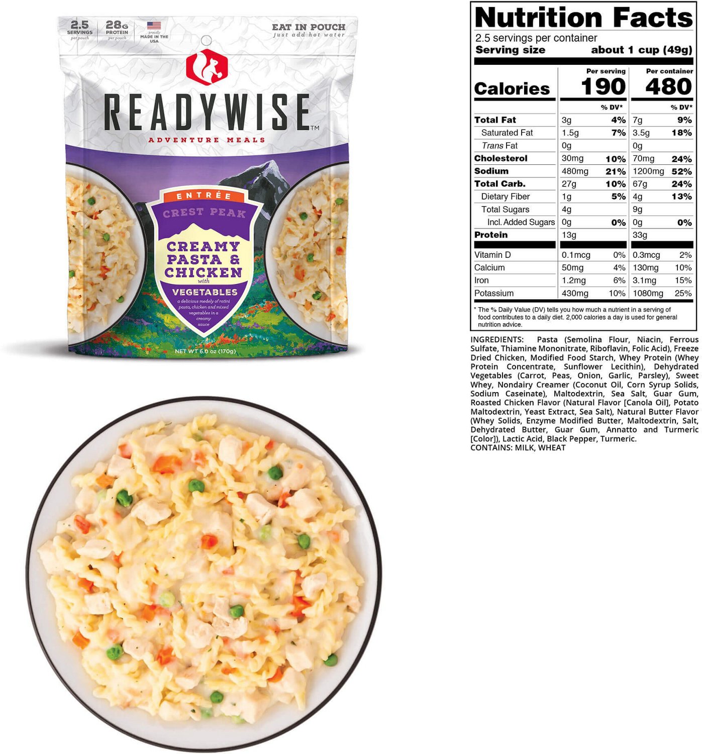 Wise Company FreezeDried Camping and Backpacking Food Favorites 9Pack