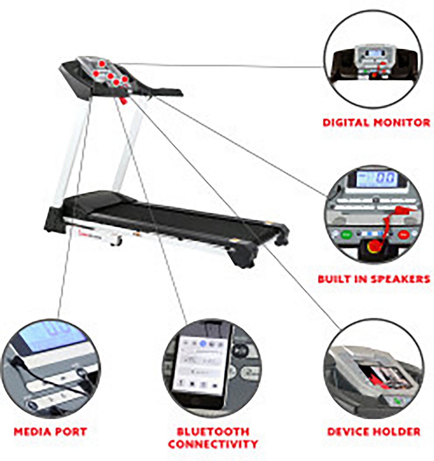 Sunny Health & Fitness Smart Treadmill with Auto Incline                                                                         - view number 9