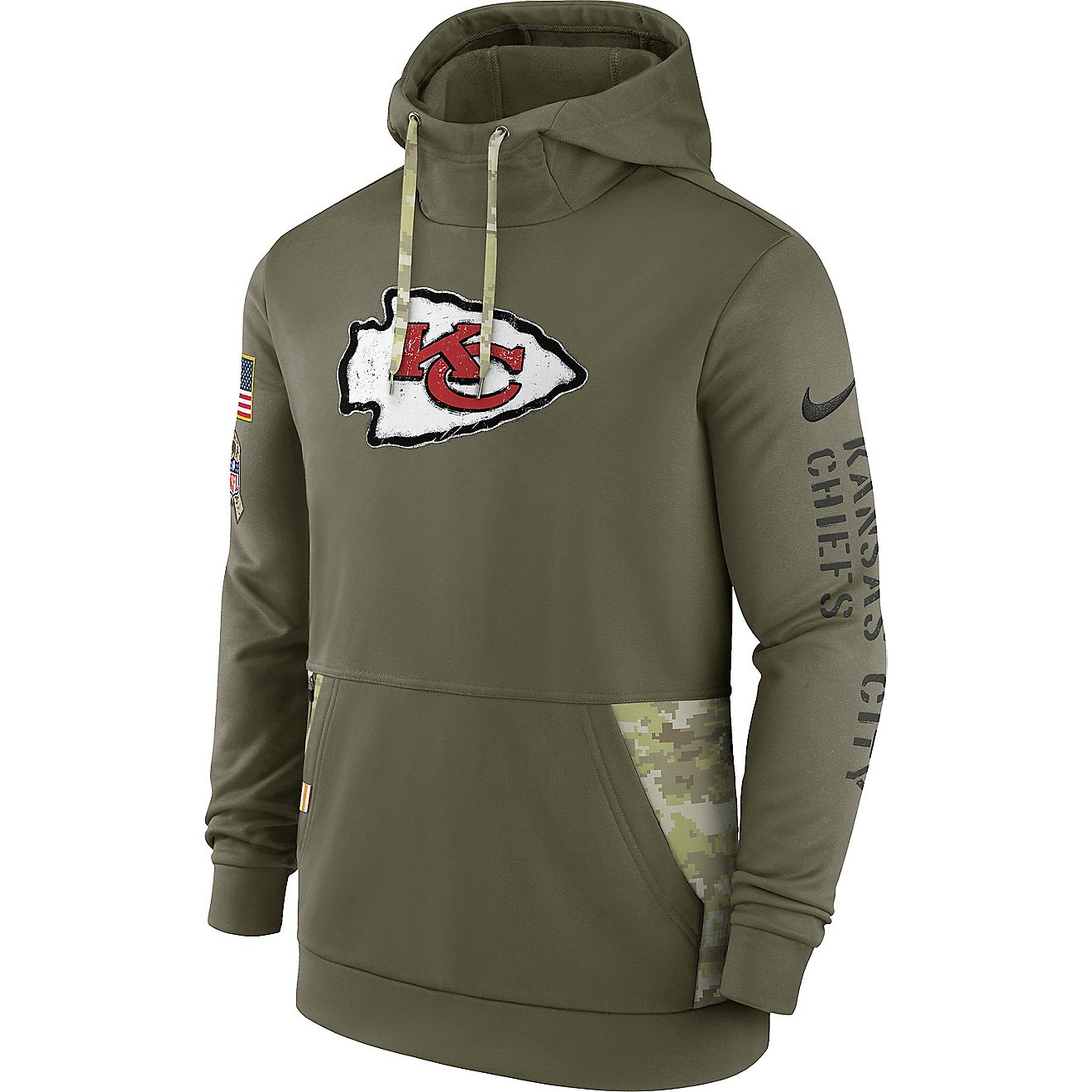 Nike Men's Kansas City Chiefs Salute To Service Logo Pullover Hoodie                                                             - view number 2