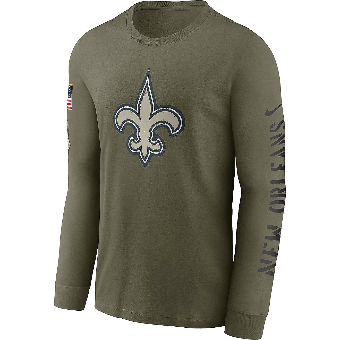 Nike Men's New Orleans Saints Salute To Service Team Logo Long Sleeve T-shirt                                                    - view number 2