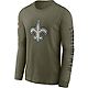 Nike Men's New Orleans Saints Salute To Service Team Logo Long Sleeve T-shirt                                                    - view number 2 image