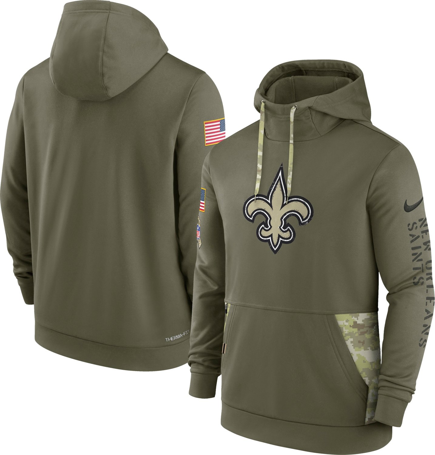 Nike Men's New Orleans Saints Salute to Service Logo Pullover Hoodie