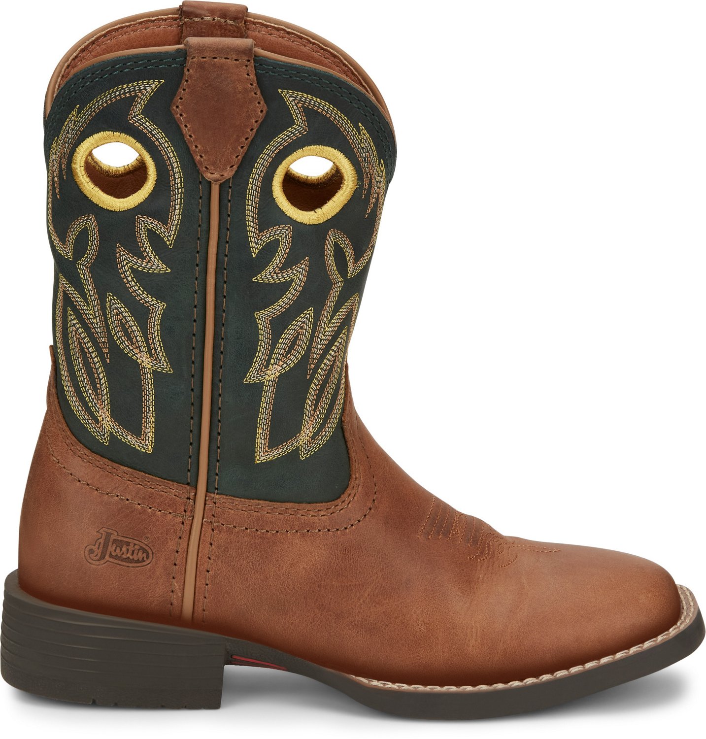 Justin Boys' Bowline Junior Cowboy Boots Academy