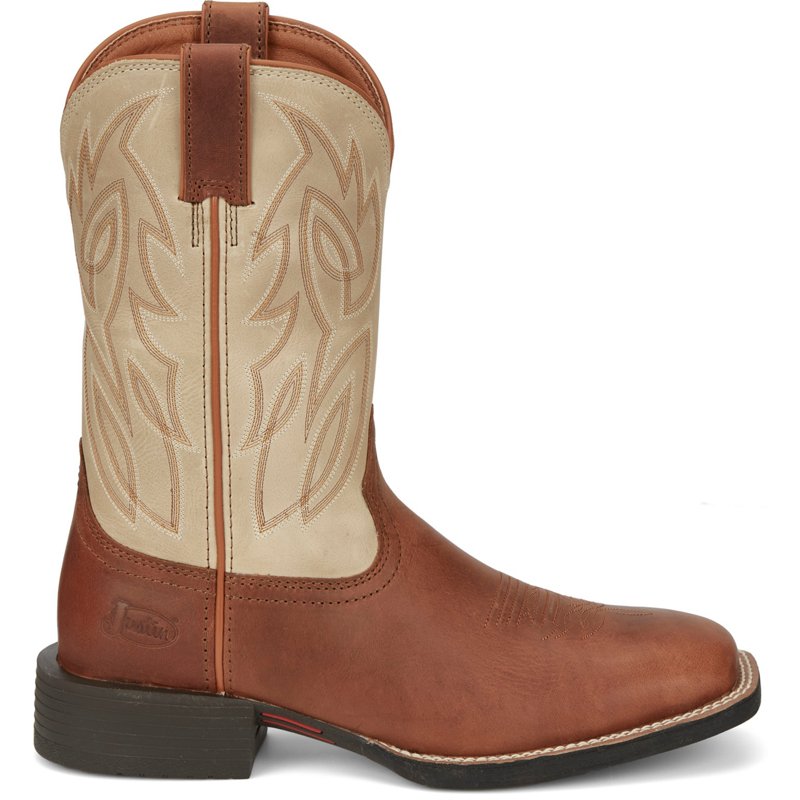 Justin Boots Canter Square Toe Pull On Cowboy Boots