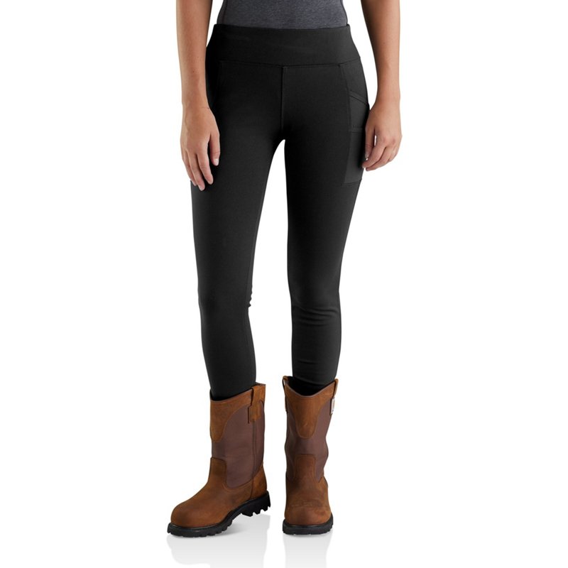 Carhartt Women's Non-Denim Force Lightweight Utility Leggings Black, Small - Women's Fishing Bottoms at Academy Sports