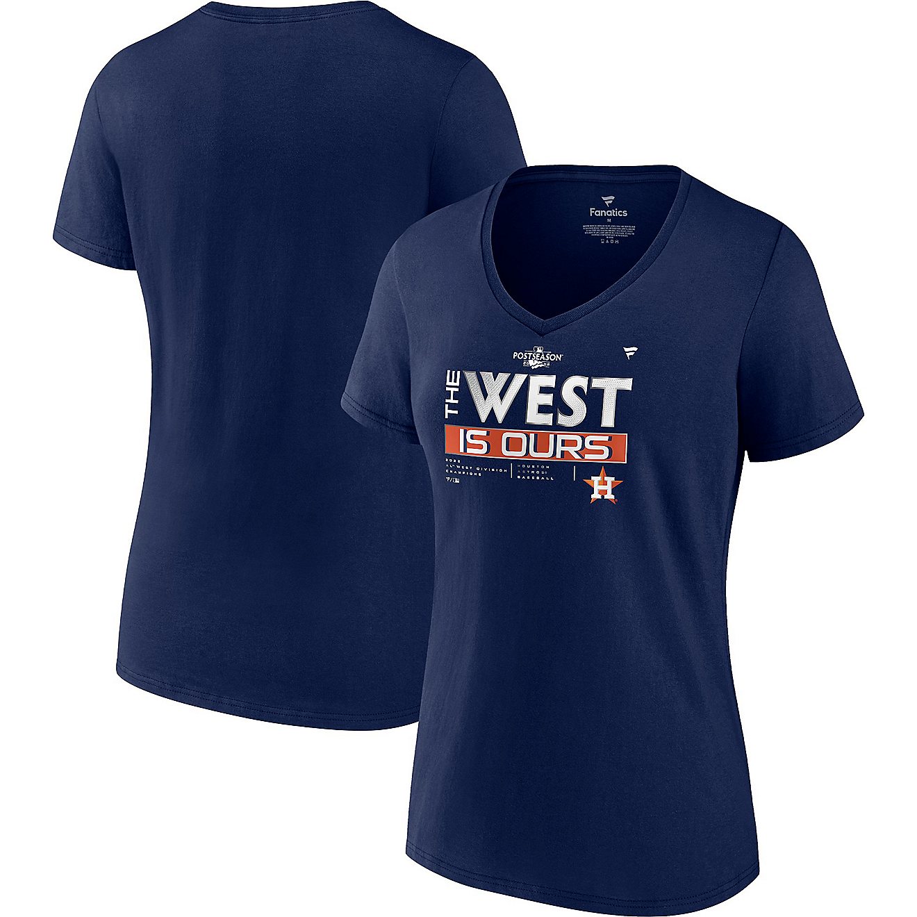 Fanatics Women's Houston Astros 2022 AL West Division Champs Locker Room Short Sleeve T-shirt                                    - view number 3