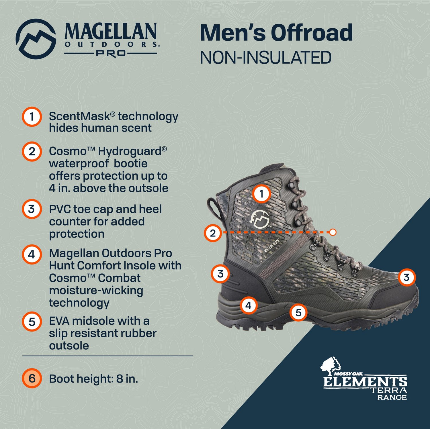 Magellan Outdoors Pro Men's Offroad Waterproof Hunting Hiker Boots - view number 5
