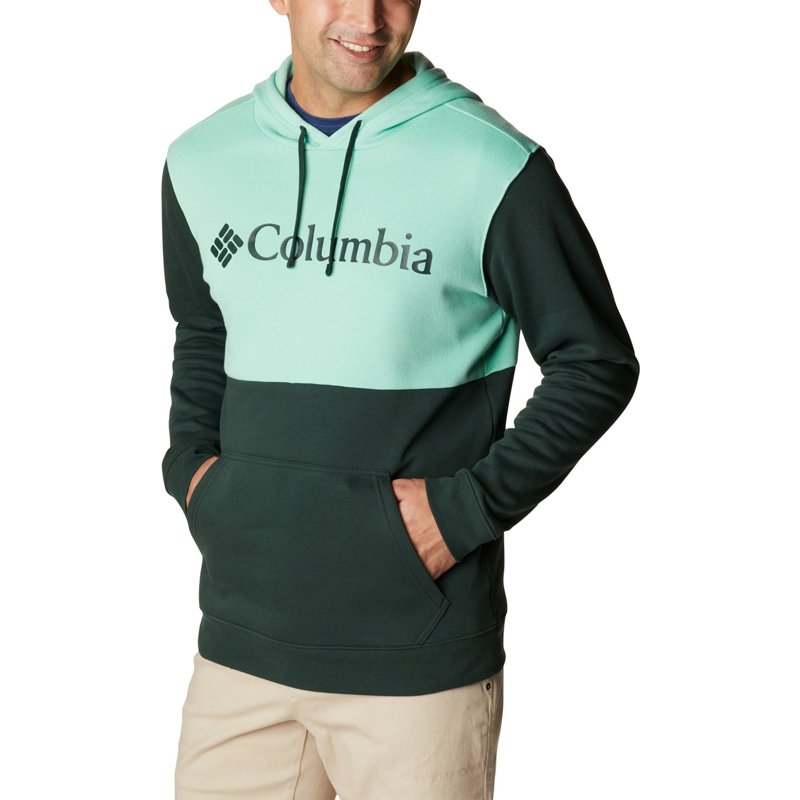 Columbia Sportswear Men's Trek Colorblock Hoodie Green Dark/Light Green, Medium - Men's Longsleeve Outdoor Tops at Academy Sports product image