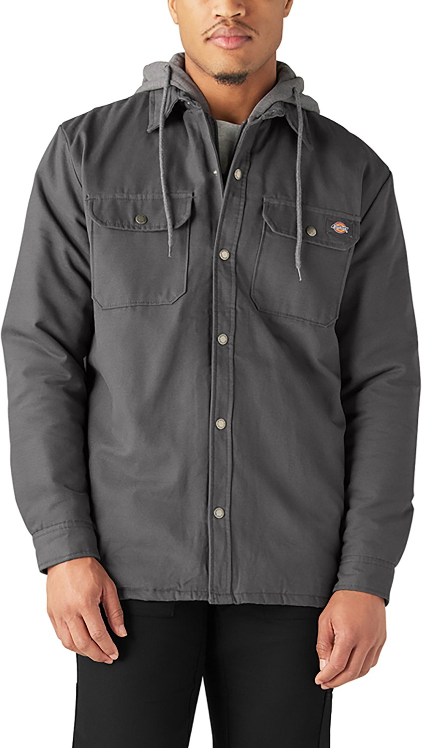 Fleece Hooded Duck Shirt Jacket with Hydroshield