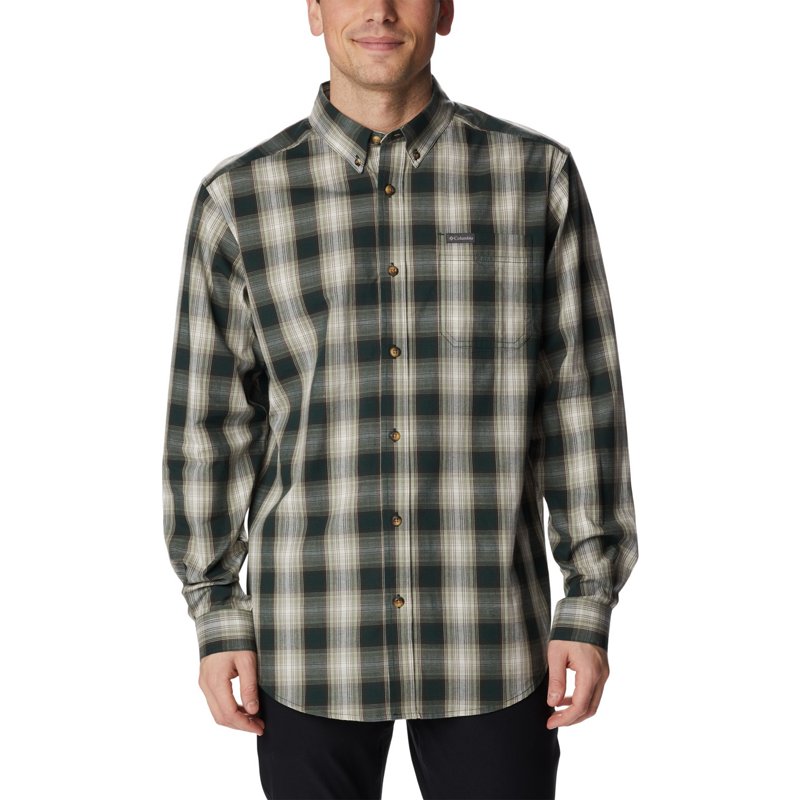 Columbia Sportswear Men's Rapid Rivers II Long Sleeve Shirt Green/White, Medium - Branded Graphic T's at Academy Sports product image