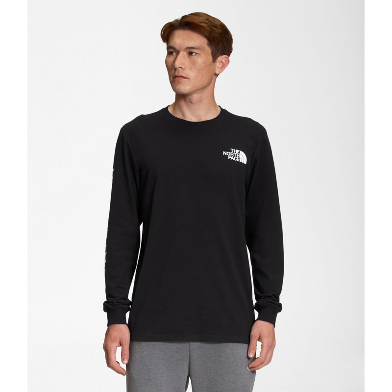 The North Face Men's Hit Long Sleeve T-Shirt Black/White, Small - Branded Graphic T's at Academy Sports product image