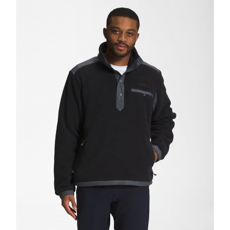 The North Face Men's Royal Arch 1/4-Snap Jacket Black/Gray, 2X-Large - Men's Longsleeve Outdoor Tops at Academy Sports product image