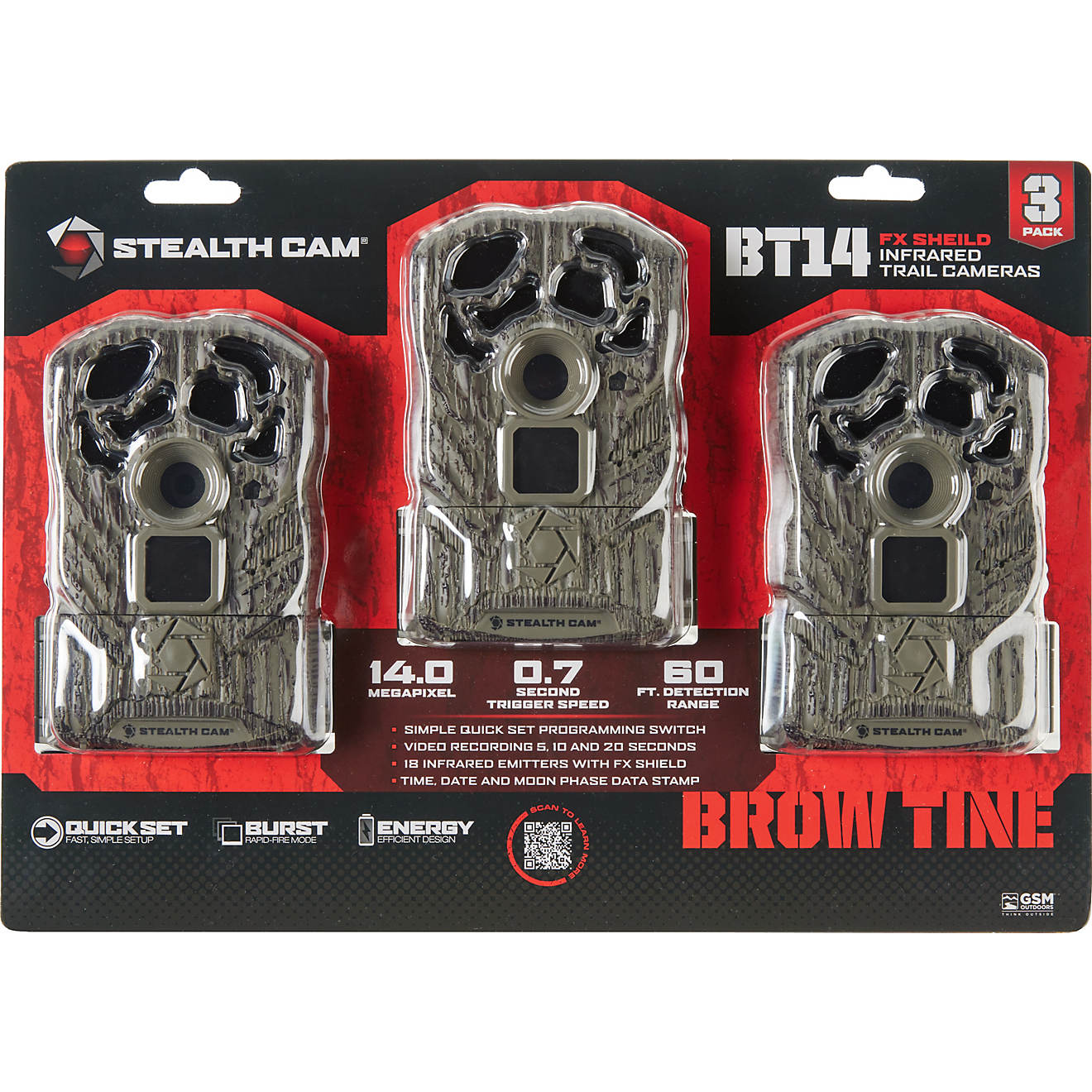 Wildgame Innovations 14 MP Stealth Cam Triple Brow 3-Pack                                                                        - view number 1