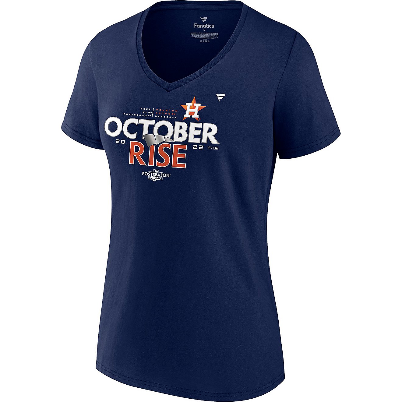 Fanatics Women's Houston Astros 2022 Postseason Participant Locker Room Short Sleeve T-shirt                                     - view number 1