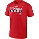 Fanatics Men's St. Louis Cardinals 2022 NL Central Division Champs Locker Room Short Sleeve T-shirt                              - view number 1 image