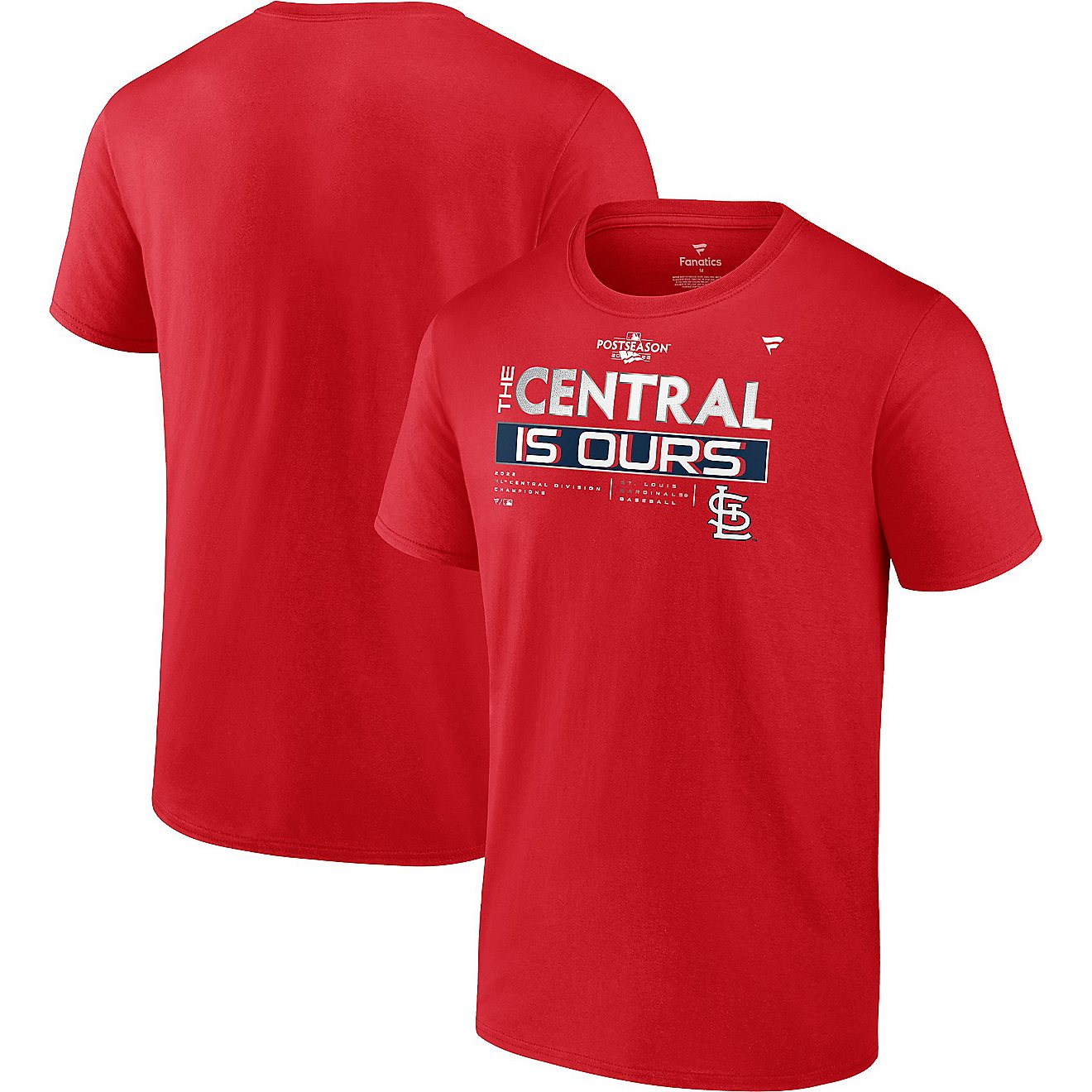 Fanatics Men's St. Louis Cardinals 2022 NL Central Division Champs Locker Room Short Sleeve T-shirt                              - view number 3
