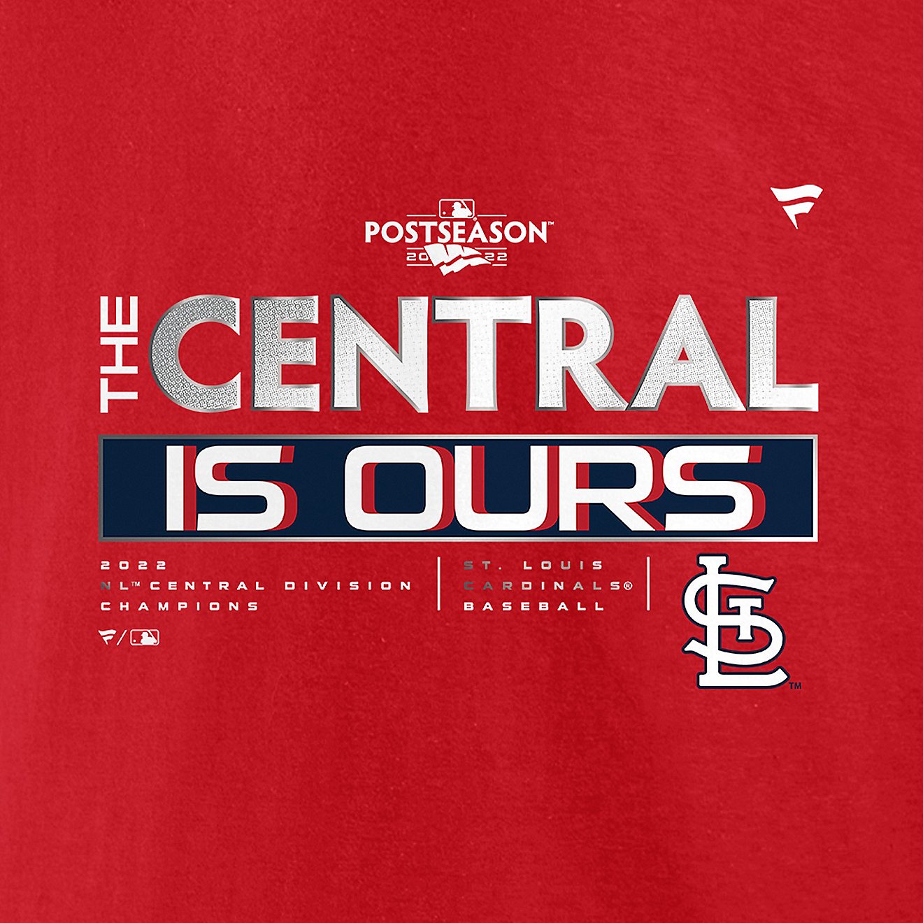 Fanatics Men's St. Louis Cardinals 2022 NL Central Division Champs Locker Room Short Sleeve T-shirt                              - view number 4
