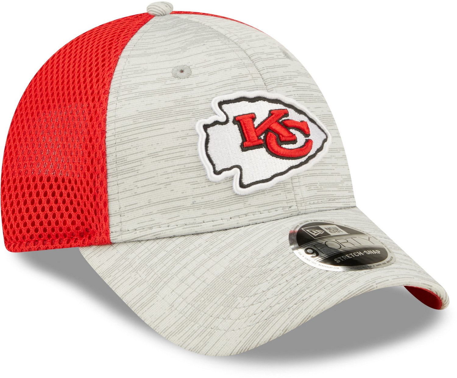 New Era Men's Kansas City Chiefs Team Stripe 9FORTY Cap Red - NFL Caps at Academy Sports